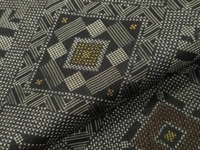 平和屋着物●本場大島紬 龍郷絣 正絹 逸品 未使用 CABI1143gh
