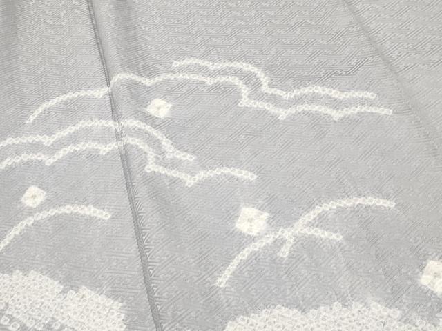 平和屋着物●訪問着 絞り 雲重ね文 正絹 逸品 CABI1155gh