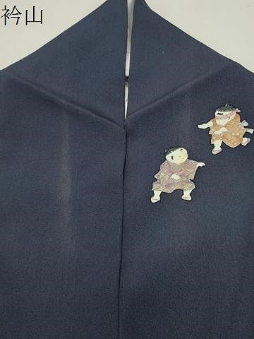 平和屋着物●上質な小紋 童子遊び ロング丈 正絹 逸品 CABI1160gh