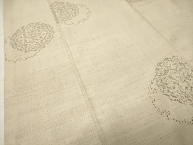 平和屋着物●結城紬 100亀甲 飛び亀甲柄 雪輪重ね花文 正絹 逸品 CABI1162gh