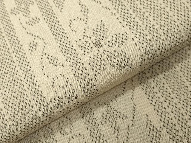平和屋着物●本塩沢 花唐草間道 正絹 逸品 CABI1163gh
