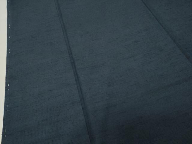 平和屋着物●結城紬 鉄紺色 正絹 逸品 未使用 CABI1175gh