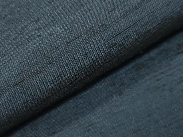 平和屋着物●結城紬 鉄紺色 正絹 逸品 未使用 CABI1175gh