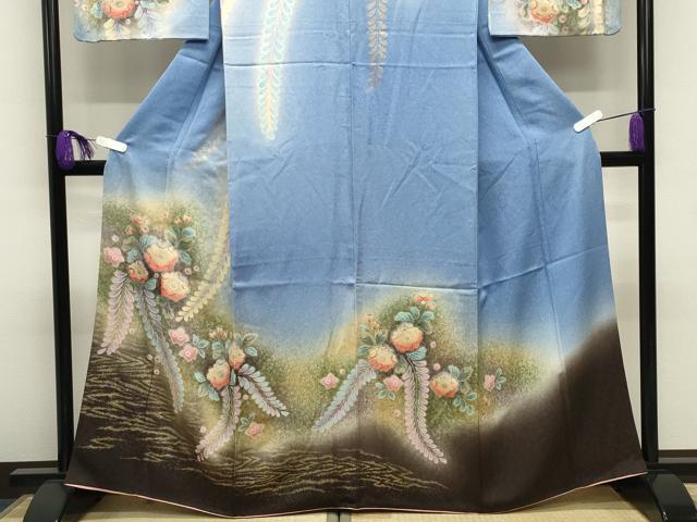 平和屋着物●訪問着 辻が花 暈し染め 金彩 正絹 逸品 CABI1185gh