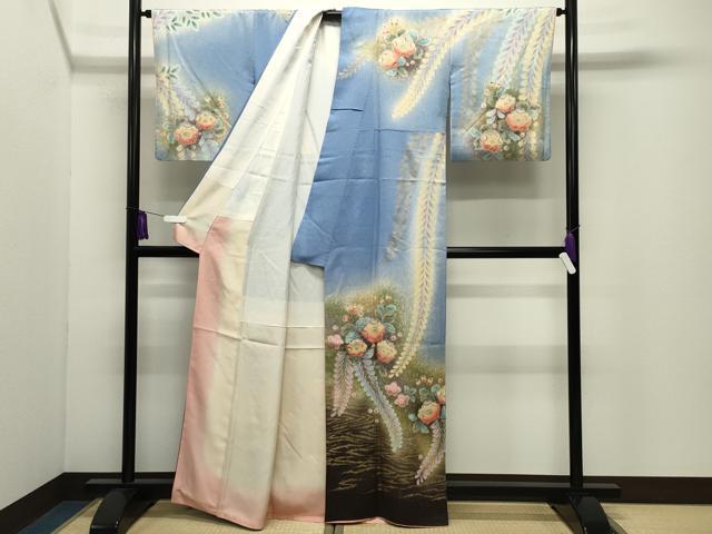 平和屋着物●訪問着 辻が花 暈し染め 金彩 正絹 逸品 CABI1185gh