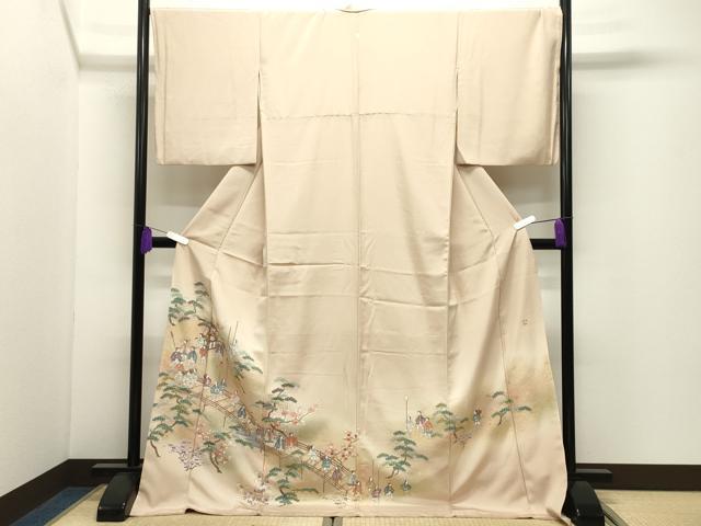 平和屋着物●豪華色留袖 作家物 人物風景文 暈し染め 金糸 ロング丈 正絹 逸品 CABI1187gh