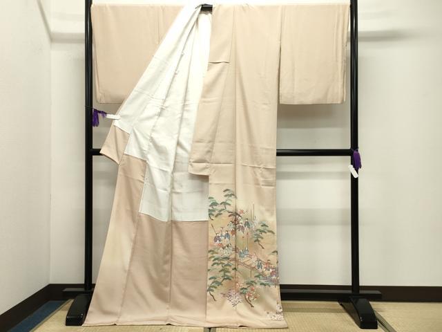 平和屋着物●豪華色留袖 作家物 人物風景文 暈し染め 金糸 ロング丈 正絹 逸品 CABI1187gh