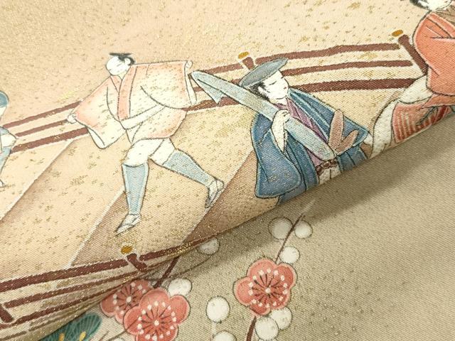 平和屋着物●豪華色留袖 作家物 人物風景文 暈し染め 金糸 ロング丈 正絹 逸品 CABI1187gh