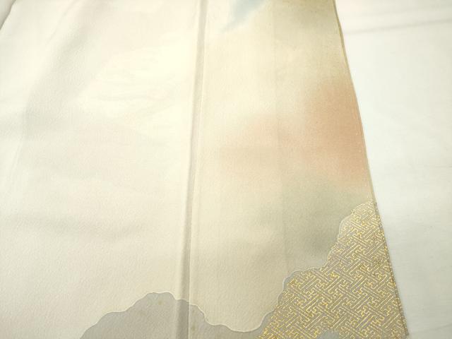 平和屋着物●京友禅の第一人者 松井青々 色留袖 駒刺繍 十二単 暈し染め 金銀彩 正絹 逸品 CABI1189gh