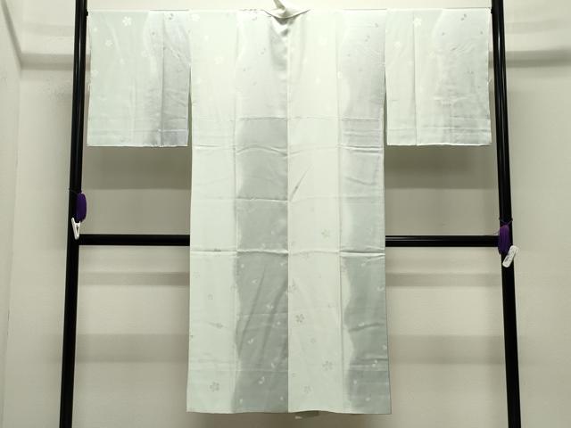 平和屋着物●長襦袢 袷 舞桜地紋 暈し染め 正絹 逸品 CABI1192gh