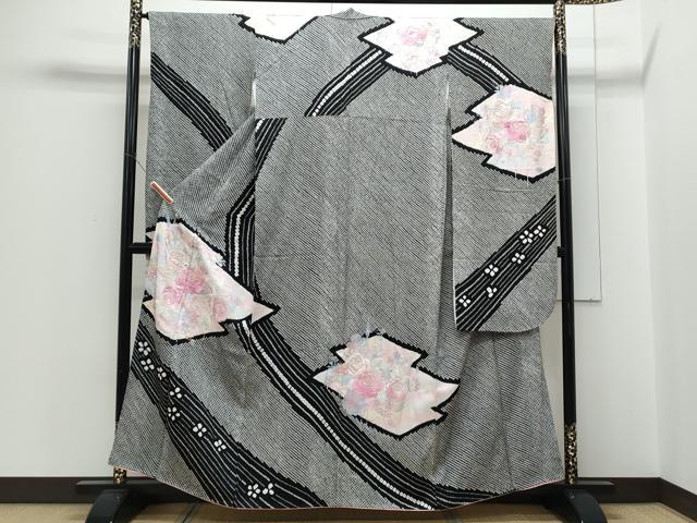 平和屋着物●豪華振袖 絞り 刺繍 草花文 金銀糸 やまと誂製 正絹 逸品 CABI1210th