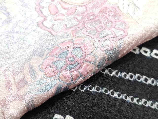 平和屋着物●豪華振袖 絞り 刺繍 草花文 金銀糸 やまと誂製 正絹 逸品 CABI1210th