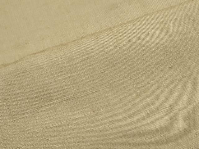 平和屋着物●結城紬 色無地 生壁色 やまと誂製 正絹 逸品 未使用 CABI1214th