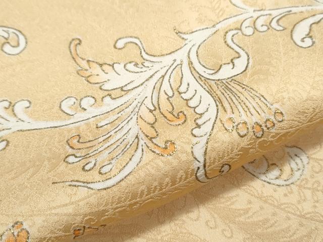 平和屋着物●訪問着 駒刺繍 花唐草文 金彩 三越扱い 正絹 逸品 未使用 CABI1215th
