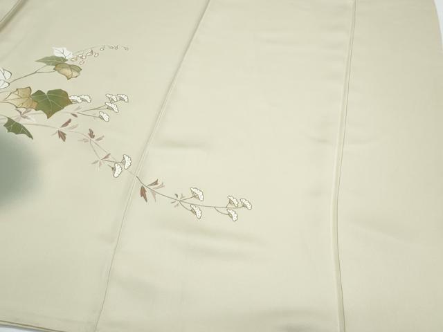 平和屋着物●訪問着 駒刺繍 草花文 暈し染め 金彩 正絹 逸品 CABI1219th