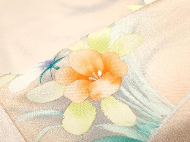 平和屋着物●上質な小紋 地紋起こし 草花文 暈し染め 正絹 逸品 CABI1227th