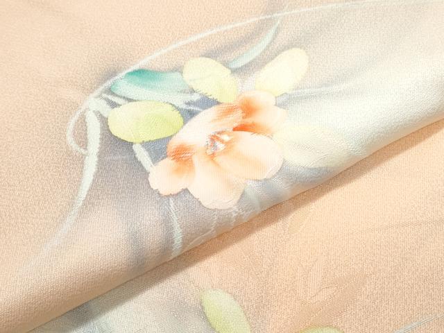 平和屋着物●上質な小紋 地紋起こし 草花文 暈し染め 正絹 逸品 CABI1227th