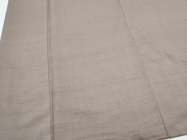 平和屋着物●上質な紬 色無地 胡桃染色 正絹 逸品 CABI1228th