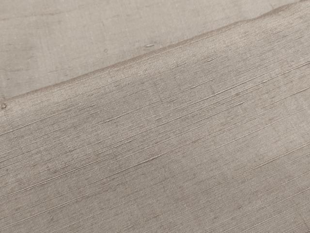 平和屋着物●上質な紬 色無地 胡桃染色 正絹 逸品 CABI1228th