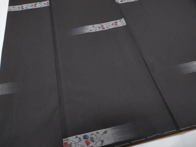 平和屋着物●上質な紬 横段花文 正絹 逸品 CABI1232th