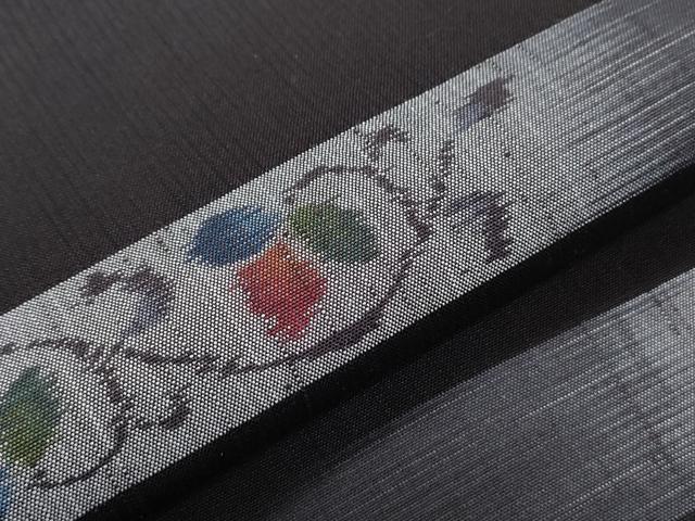 平和屋着物●上質な紬 横段花文 正絹 逸品 CABI1232th