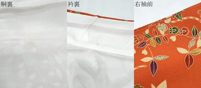 平和屋着物●訪問着 草花文 鬼しぼ縮緬 正絹 逸品 CABI1233th