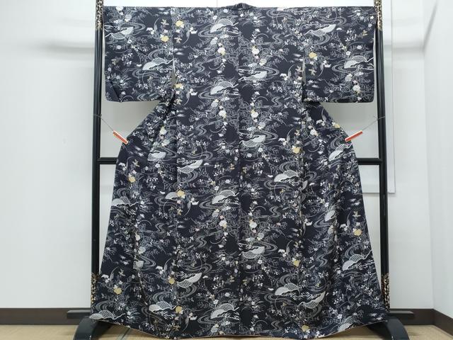 平和屋着物●上質な小紋 籬草花文 正絹 逸品 CABI1234th