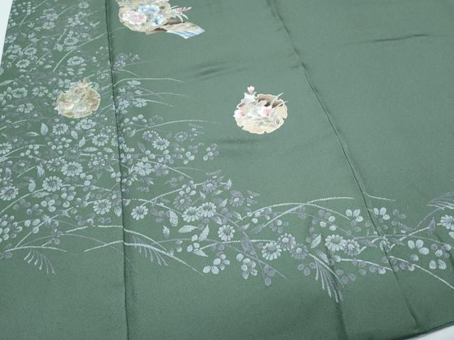 平和屋着物●訪問着 雪輪草花文 金彩 正絹 逸品 CABI1235th