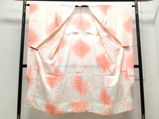 平和屋着物●振袖用 長襦袢 無双仕立て 舞梅地紋 暈し染め 正絹 逸品 CABI1239th