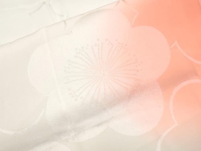 平和屋着物●振袖用 長襦袢 無双仕立て 舞梅地紋 暈し染め 正絹 逸品 CABI1239th