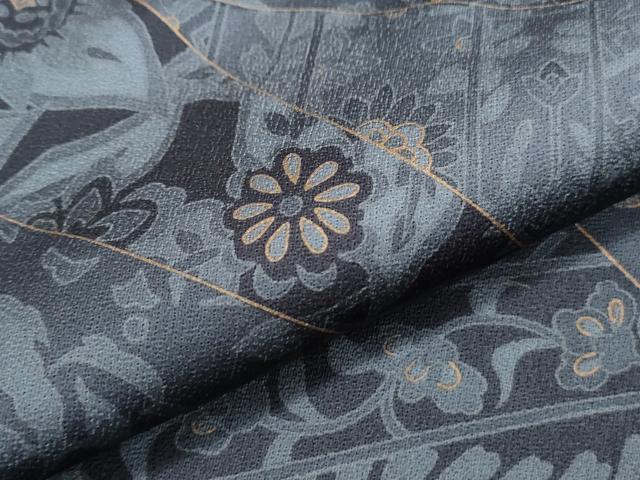 平和屋着物●染色作家 斉藤三才 小紋 切嵌吉祥文 正絹 逸品 CABI1258th