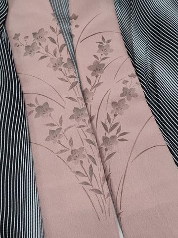 平和屋着物●長襦袢 無双仕立て 縞 黒地 正絹 逸品 未使用 CABI1272th