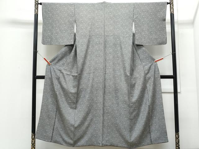平和屋着物●江戸小紋 扇面尽くし 黒地 京王百貨店扱い 正絹 逸品 CABI1276th