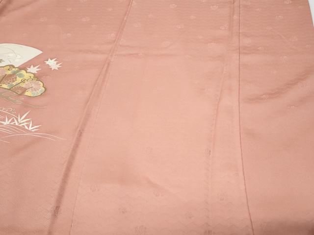 平和屋着物●訪問着 駒刺繍 地紙花文 金彩 正絹 逸品 CABI1280th
