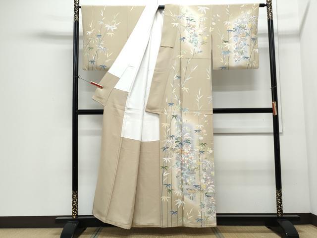 平和屋着物●訪問着 作家物 駒刺繍 風景文 暈し染め 正絹 逸品 CABI1282th