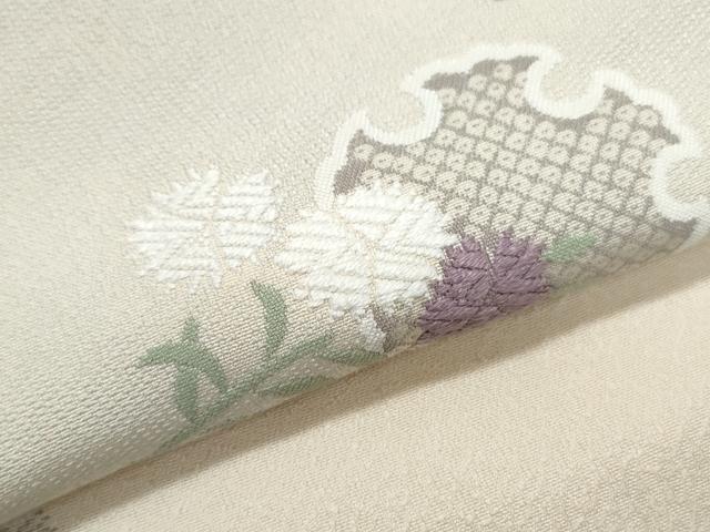 平和屋着物●訪問着 唐織 雪輪花文 金銀糸 正絹 逸品 CABI1283th