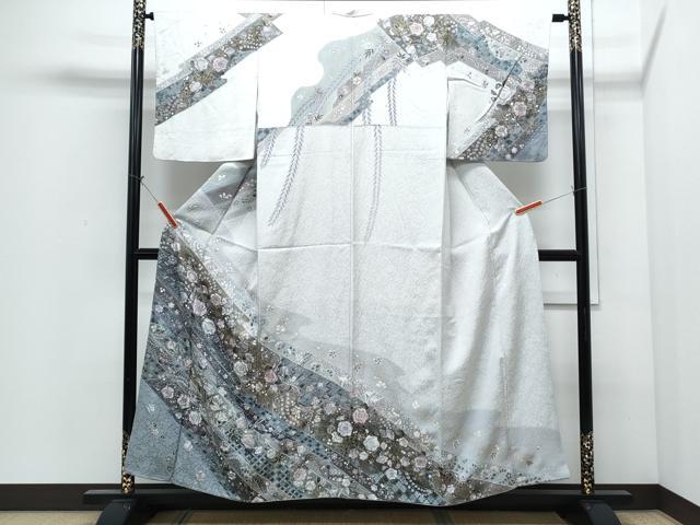 平和屋着物●訪問着 辻が花 暈し染め 金彩 正絹 逸品 CABI1286th