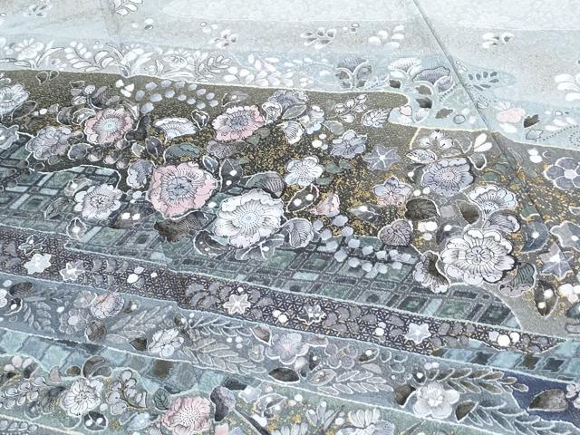 平和屋着物●訪問着 辻が花 暈し染め 金彩 正絹 逸品 CABI1286th
