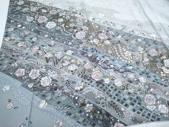 平和屋着物●訪問着 辻が花 暈し染め 金彩 正絹 逸品 CABI1286th