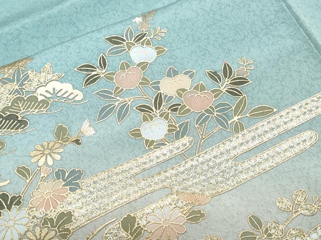 平和屋着物●訪問着 風景文 暈し染め 金彩 正絹 逸品 未使用 CABI1291th