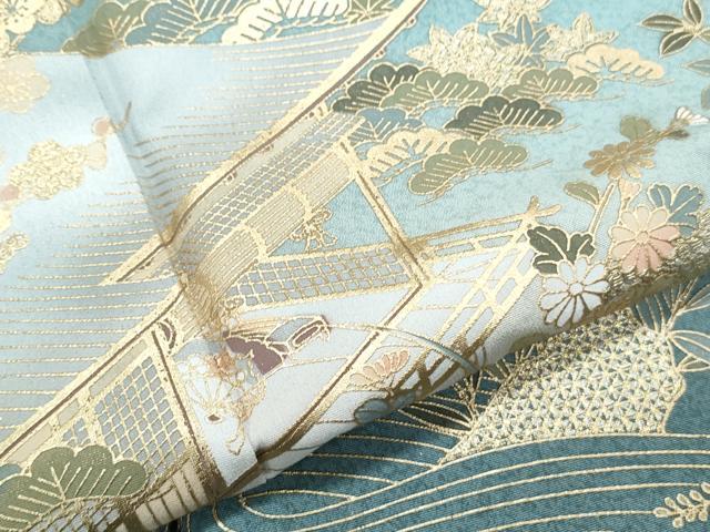 平和屋着物●訪問着 風景文 暈し染め 金彩 正絹 逸品 未使用 CABI1291th