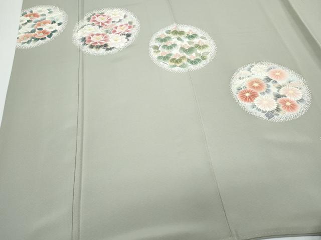 平和屋着物●訪問着 花丸文 金彩 正絹 逸品 CABI1292th