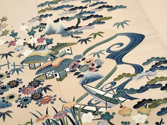平和屋着物●訪問着 友禅 作家物 御所解文 正絹 逸品 CABI1294th