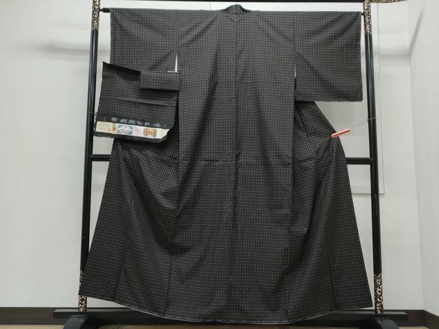 平和屋着物●本場大島紬 吉祥文 奄美絣 川口織物謹製 証紙付き 正絹 逸品 未使用 CABI1301th