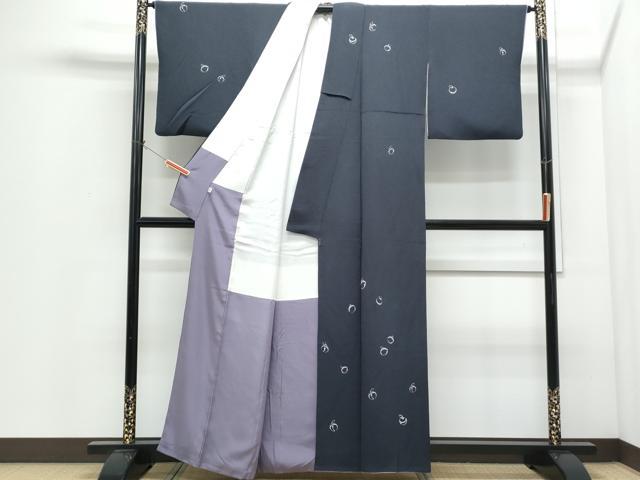 平和屋着物●洛楽人工房 訪問着 玉蟲技法 蓄光技法 加賀鈴 鬼しぼ縮緬 反端付き 正絹 逸品 CABI1304th