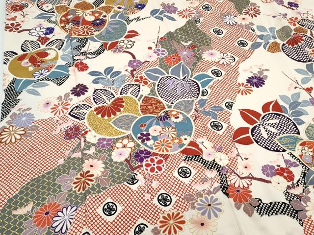 平和屋着物●豪華振袖 駒刺繍 枝花文 金彩 正絹 逸品 CABI1315th