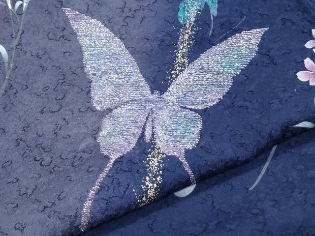 平和屋着物●豪華振袖 刺繍 花蝶文 暈し染め 金彩 やまと誂製 正絹 逸品 CABI1317th