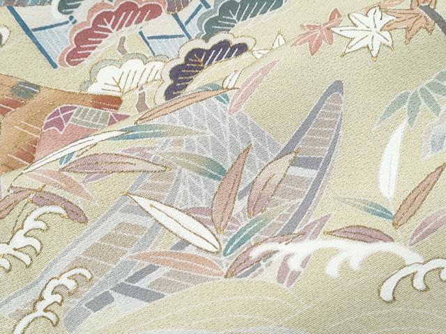 平和屋着物●訪問着 御所解文 暈し染め 金彩 正絹 逸品 CABI1321th