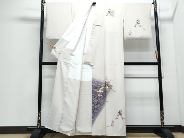 平和屋着物●訪問着 刺繍 鳳凰花文 暈し染め 金銀彩 正絹 逸品 CABI1322th