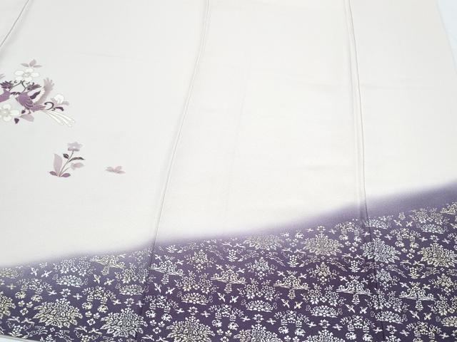 平和屋着物●訪問着 刺繍 鳳凰花文 暈し染め 金銀彩 正絹 逸品 CABI1322th